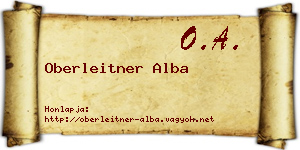 Oberleitner Alba névjegykártya